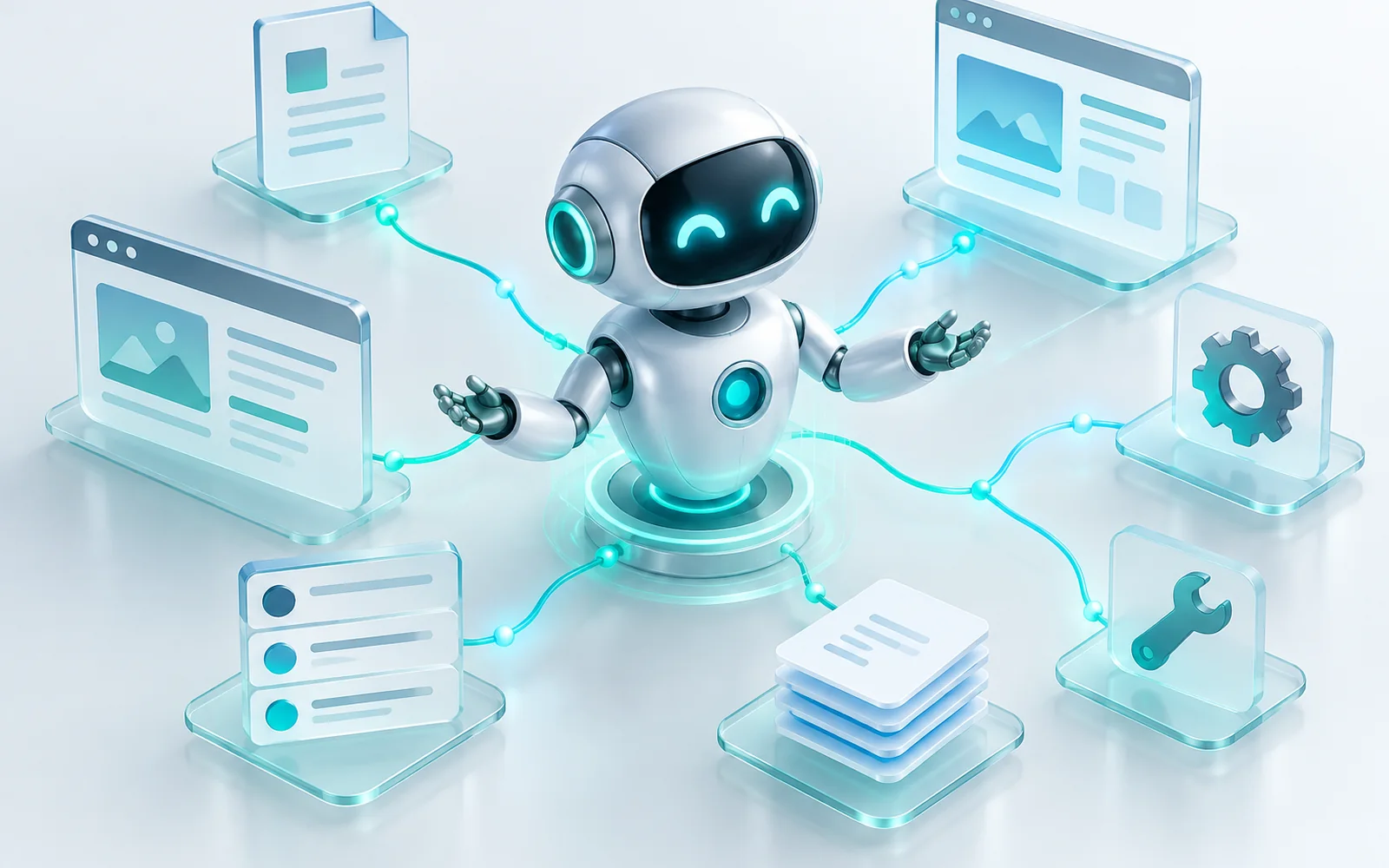 AI assistant handling routine enquiries concept